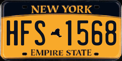 NY license plate HFS1568