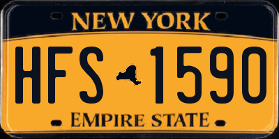 NY license plate HFS1590