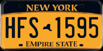 NY license plate HFS1595