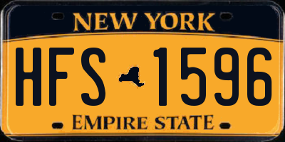 NY license plate HFS1596