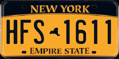 NY license plate HFS1611