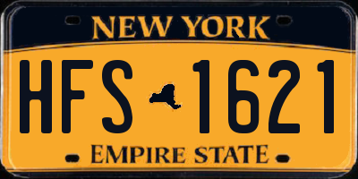 NY license plate HFS1621