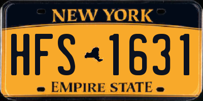 NY license plate HFS1631