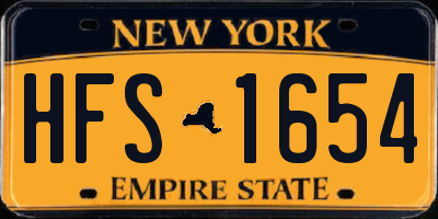 NY license plate HFS1654