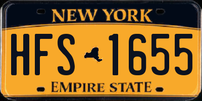 NY license plate HFS1655