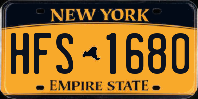 NY license plate HFS1680