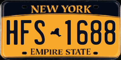 NY license plate HFS1688