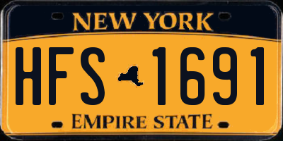 NY license plate HFS1691