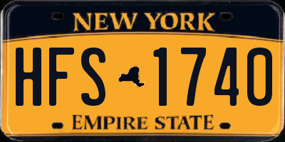 NY license plate HFS1740