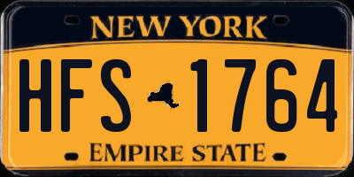 NY license plate HFS1764