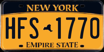 NY license plate HFS1770