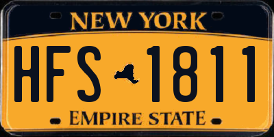 NY license plate HFS1811
