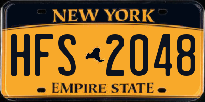 NY license plate HFS2048
