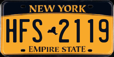 NY license plate HFS2119