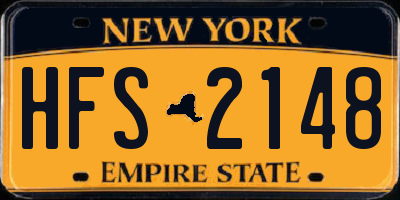 NY license plate HFS2148