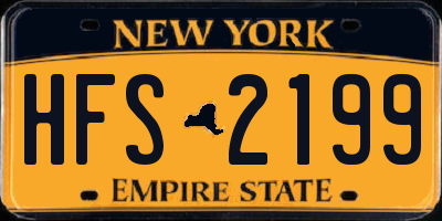 NY license plate HFS2199