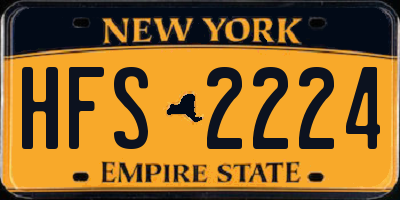 NY license plate HFS2224