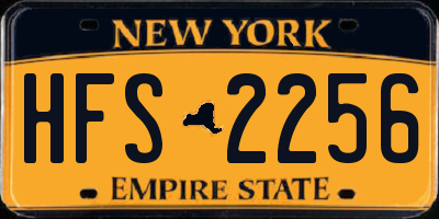NY license plate HFS2256