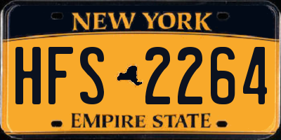 NY license plate HFS2264