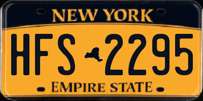 NY license plate HFS2295
