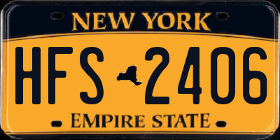 NY license plate HFS2406