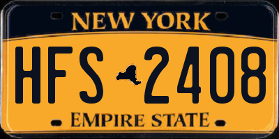 NY license plate HFS2408