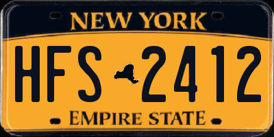 NY license plate HFS2412