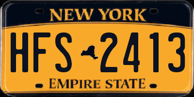 NY license plate HFS2413