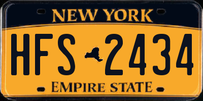 NY license plate HFS2434