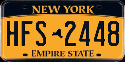 NY license plate HFS2448