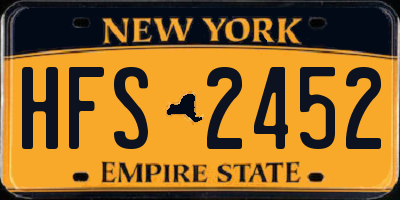 NY license plate HFS2452