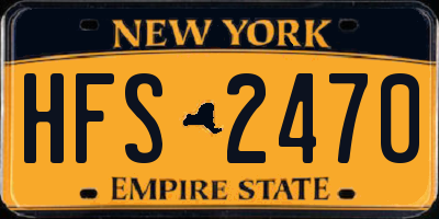 NY license plate HFS2470