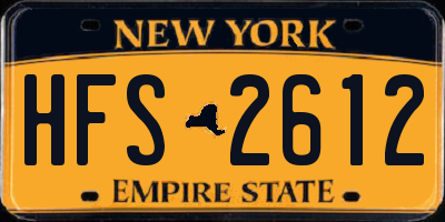 NY license plate HFS2612