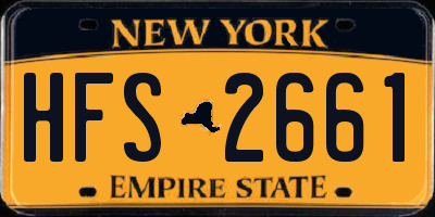 NY license plate HFS2661