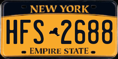 NY license plate HFS2688