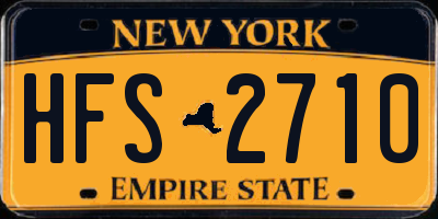 NY license plate HFS2710