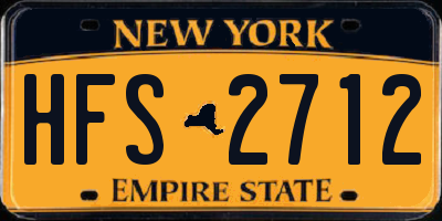 NY license plate HFS2712