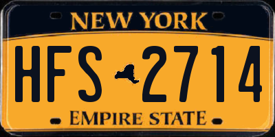 NY license plate HFS2714