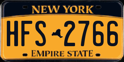 NY license plate HFS2766