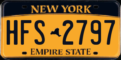 NY license plate HFS2797