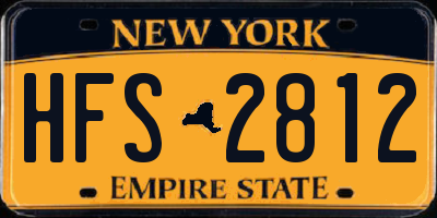 NY license plate HFS2812