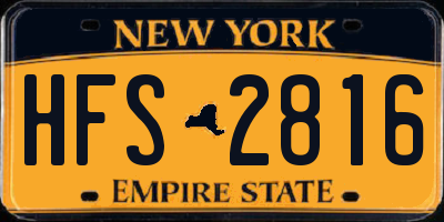 NY license plate HFS2816