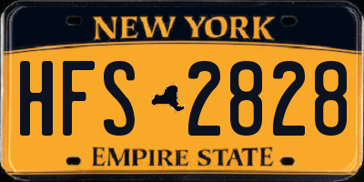 NY license plate HFS2828