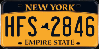NY license plate HFS2846