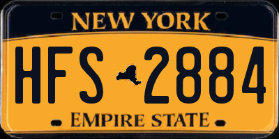 NY license plate HFS2884