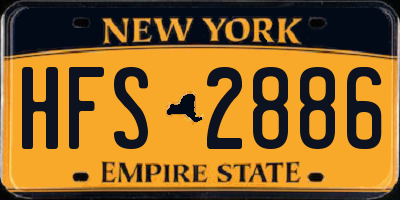 NY license plate HFS2886