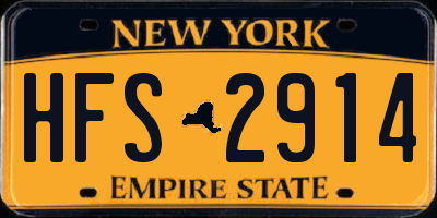 NY license plate HFS2914
