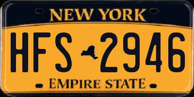 NY license plate HFS2946