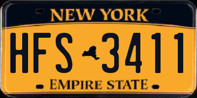 NY license plate HFS3411