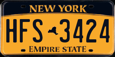 NY license plate HFS3424